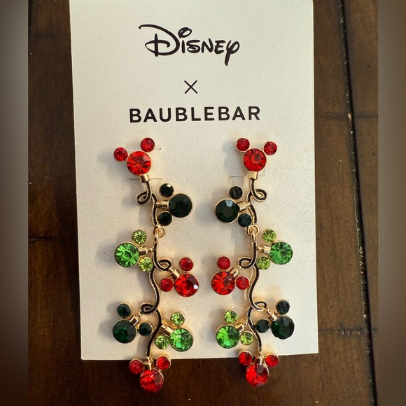 Disney x BaubleBar 
Mickey Mouse String Christmas Lights Earrings - Picture 1 of 3